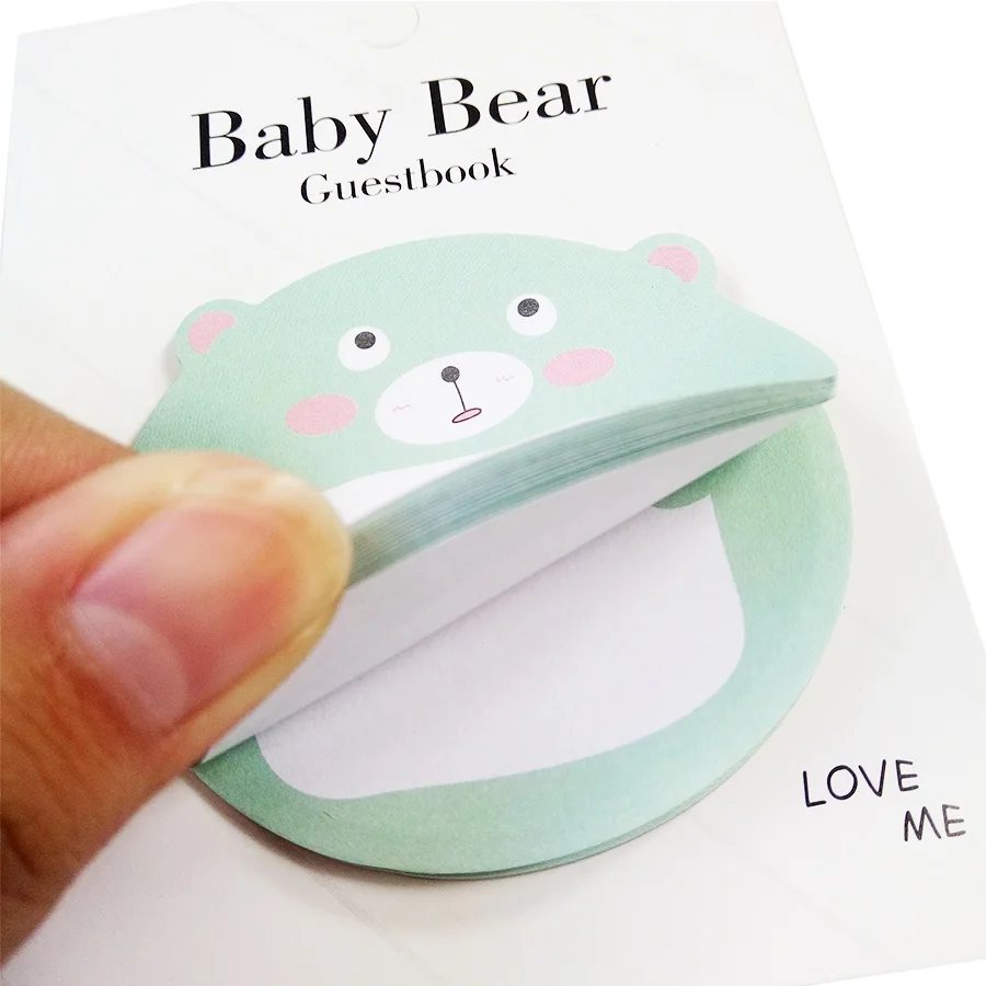 40pack korėjos kūrybos animacinių filmų gyvūnų baby bear sticky notes palikti pranešimą memo lipdukai, Kanceliarinės prekės biurui nemokamas pristatymas