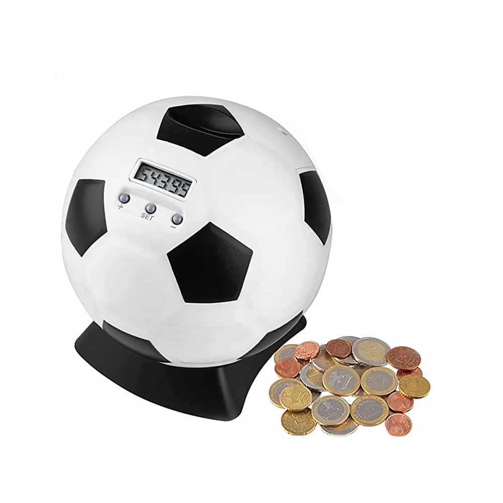 1PC Kūrybos Futbolo Piggy Bank Taupymo Puodą Futbolo seifas Monetos Banko Piggy Bank Pinigų Dėžutės Vaikams, Vaikų, Suaugusių Berniukų