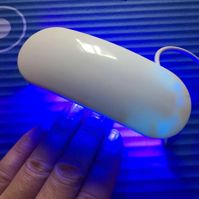 Mini Nešiojamas 6W LED Nagų Džiovintuvas Išgydyti Lempos Mašina, UV Gelio Lempos, Nagų lako nagai USB Kabelis Naudoti Namuose Nagų lempa nagų džiovinimas