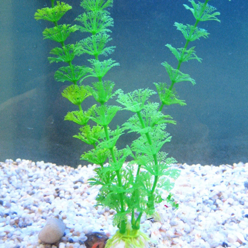 30CM Dirbtinis Povandeninių Augalų Akvariumo Žuvų Bako Apdailos Žalia Violetinė Vandens Žolės Žiūrėjimo Papuošalai Ornamentu Augalų