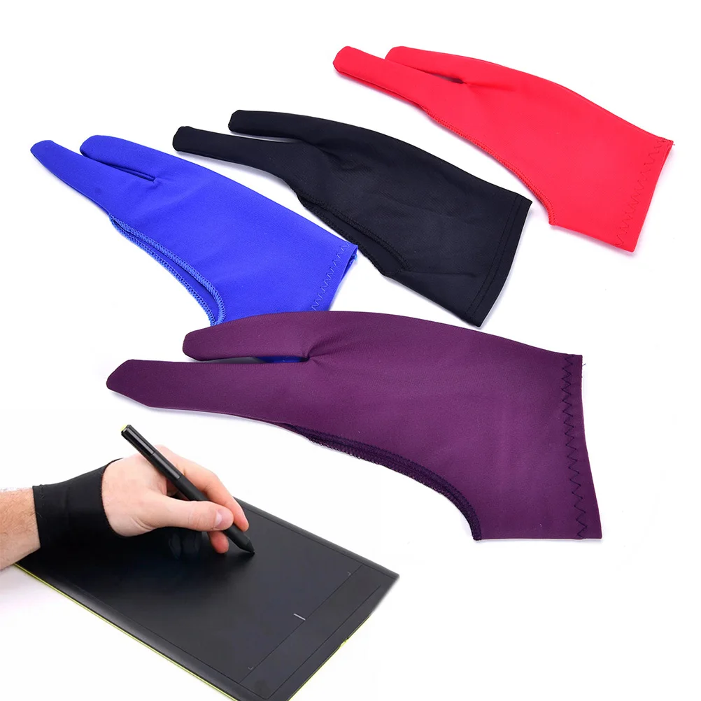 Violetines 2 Pirštu, apsaugos nuo užsiteršimo Pirštinės,tiek Dešinės Ir Kairės Rankos Menininkas Brėžinyje Grafikos Piešimo Tablet