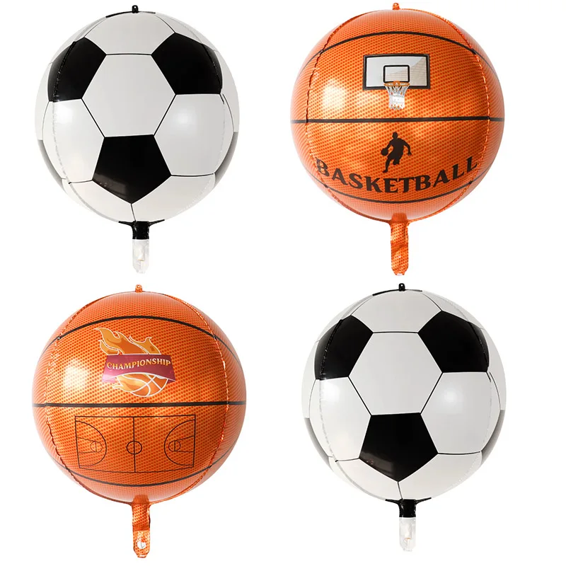 20pcs 22inch 4D Krepšinio Folija Helio Balionai Stereoskopinis Futbolo Oro Globos Gimtadienio Dekoracijos Vaikams Pripučiami Žaislai