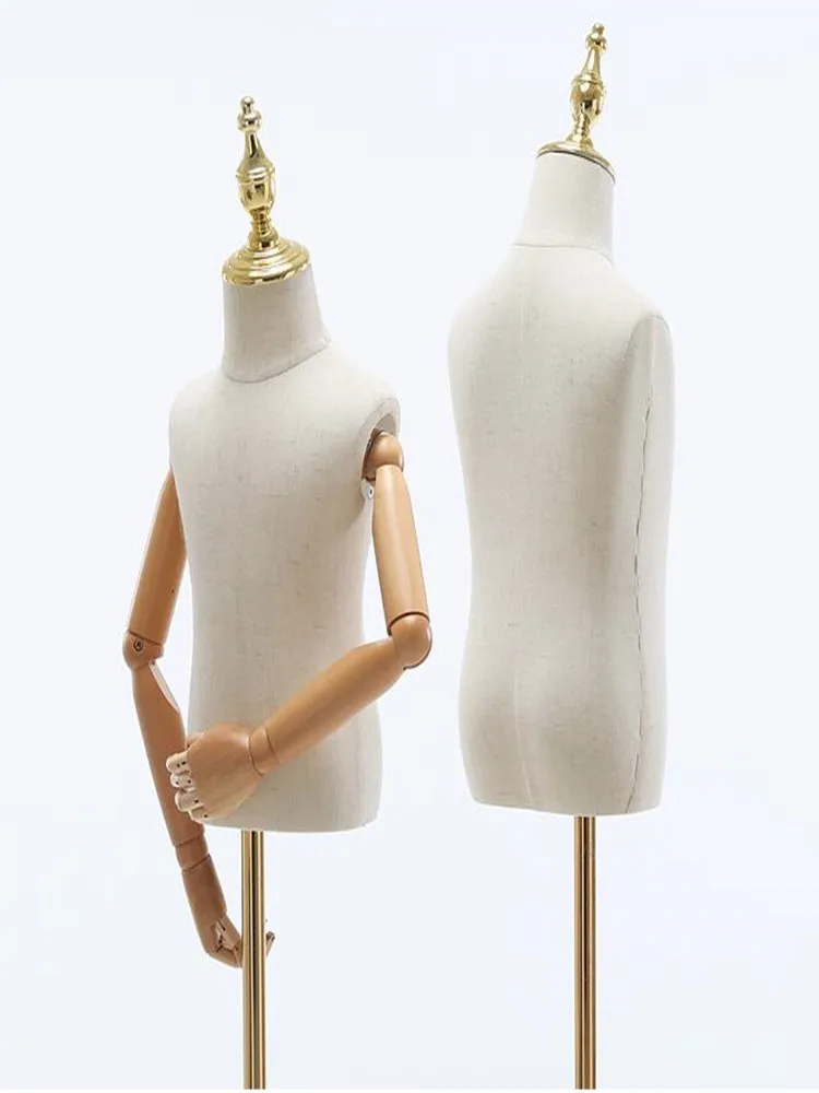 6-8 metų moterų kūno manekenas, siuvimo vaiko drabužius,su ranka busto suknelė putų lėlės stovi masto Jersey krūtinė,minil 1pc D243