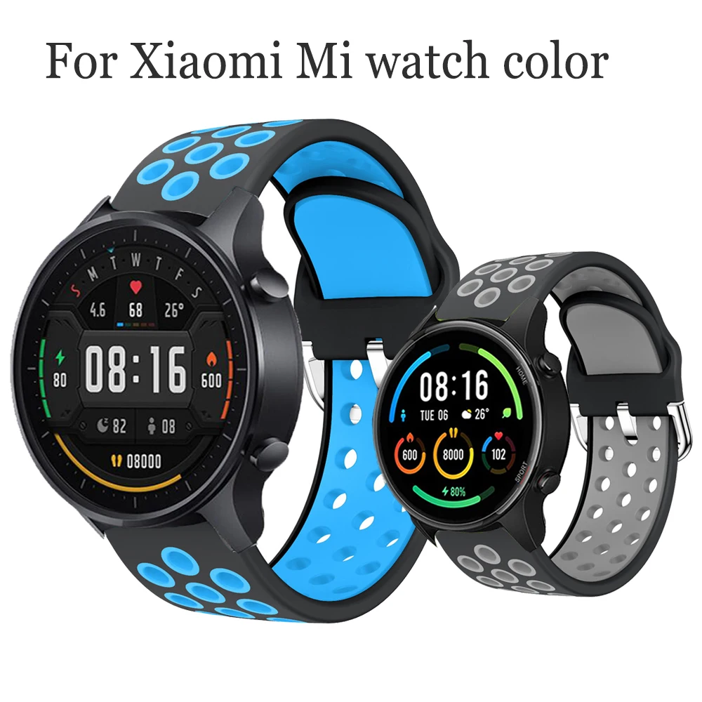 Minkšto silikono watchbands Už Xiaomi Mi žiūrėti spalvos, naujas dirželis Garmin venu 2 Vivoactive 4 Pavara S3 diržas Xiaomi žiūrėti spalva