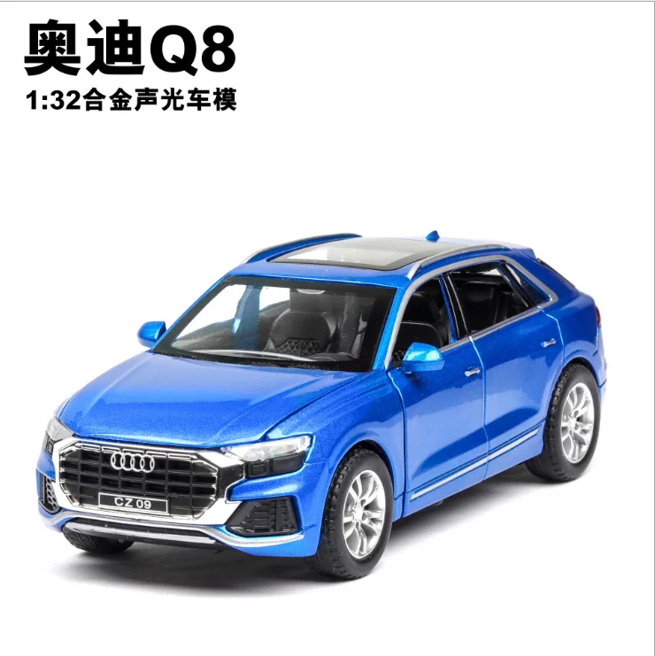 1: 32 Audi Q8 Modeliavimas Lydinio Vaikų Žaislas Automobilio Modelį Su Garso Ir Šviesos 6 Durų Atidarymo Vaikų Gimtadienio Dovana Juoda