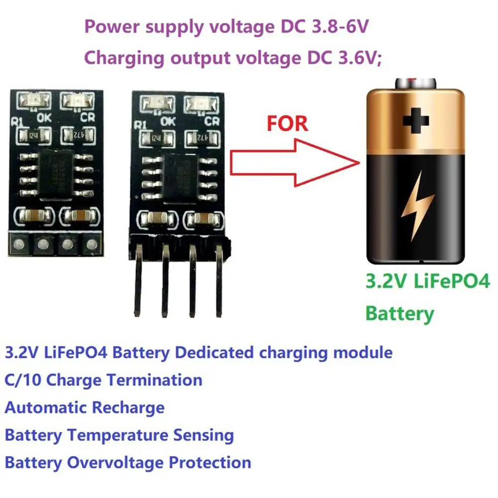 1A 3.2 3.6 V V LiFePO4 Baterija Skirta Krovimo Modulis Li Polimero Cell Baterijos Įkroviklio įvestis 3.8 V 4.2 4.5 V V 5V už Ebike UPS Automobilį