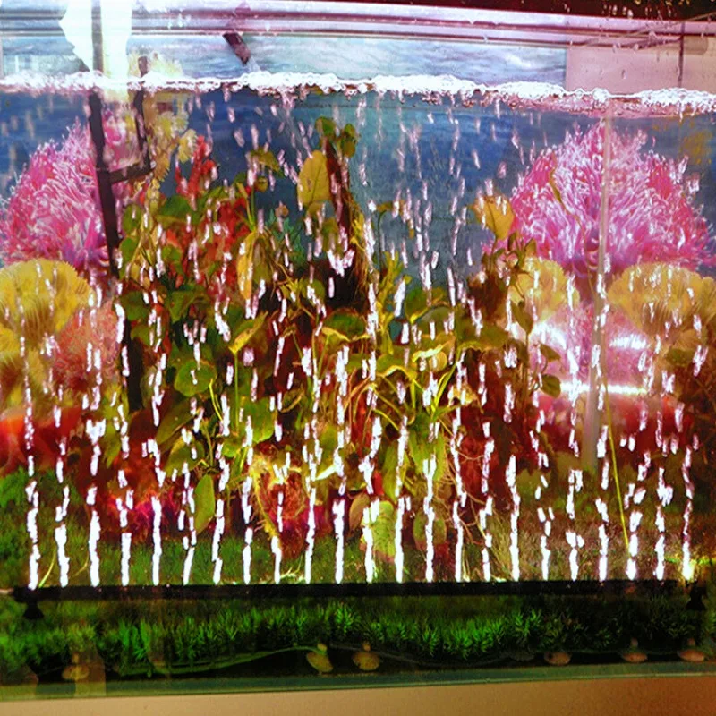 Akvariumas Kraštovaizdžio Dekoratyvinės Lempos Burbulas spalvotu LED Povandeninis Žibintas Oro Siurblys Deguonies Burbuliukų Baras Akvariumas Priedai