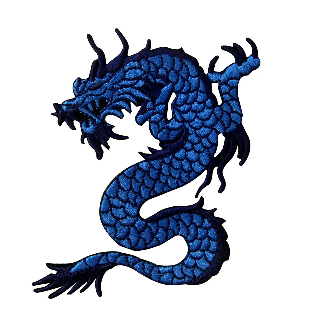Embird Išsiuvinėti Pleistrai Appliques Drabužių Blue Dragon Rankų darbo 3D Emblemos Kuprinė Lopai