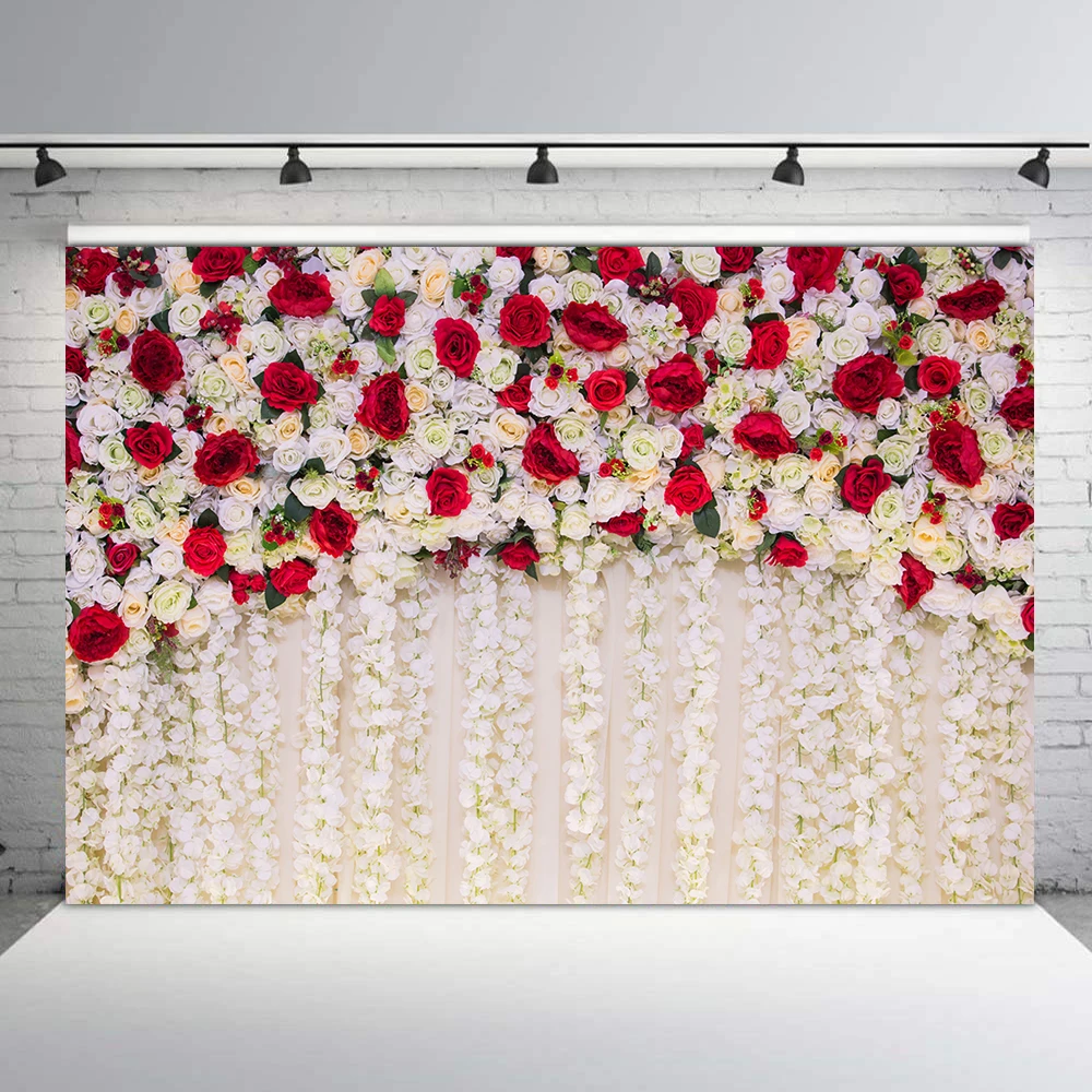 Raudona rožė fone 3d gėlių gėlių fotografijos fone vestuves dekoras reklama nuotakos dušas foto studija desertas tableB96