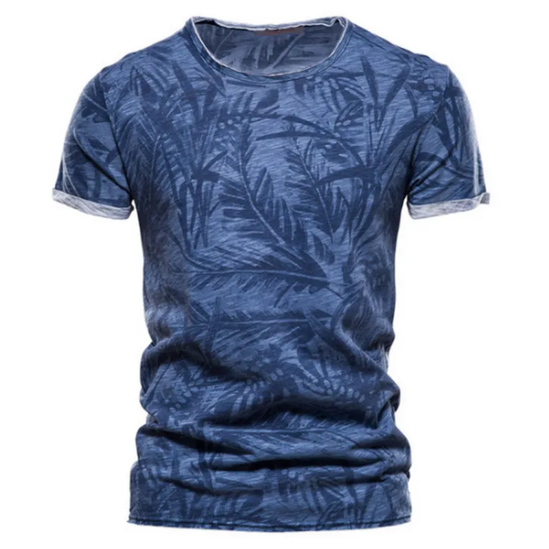 2021 Havajų Stiliaus Medvilnės Marškinėliai Vyrams, O-kaklo Spausdinti Marškinėliai Vyrams, Atsitiktinis Vyrų Drabužių Vasaros vyriški T Shirts 2XL