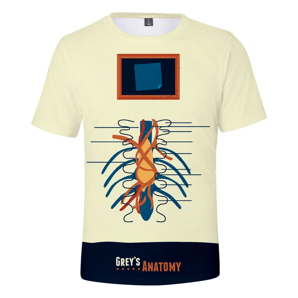 Grėjaus Anatomija Marškinėliai Vyrų/Moterų Mados 3d Print T-shirt S Anatomija Dovanos Vaikams Tee Drabužius Atsitiktinis Viršūnės
