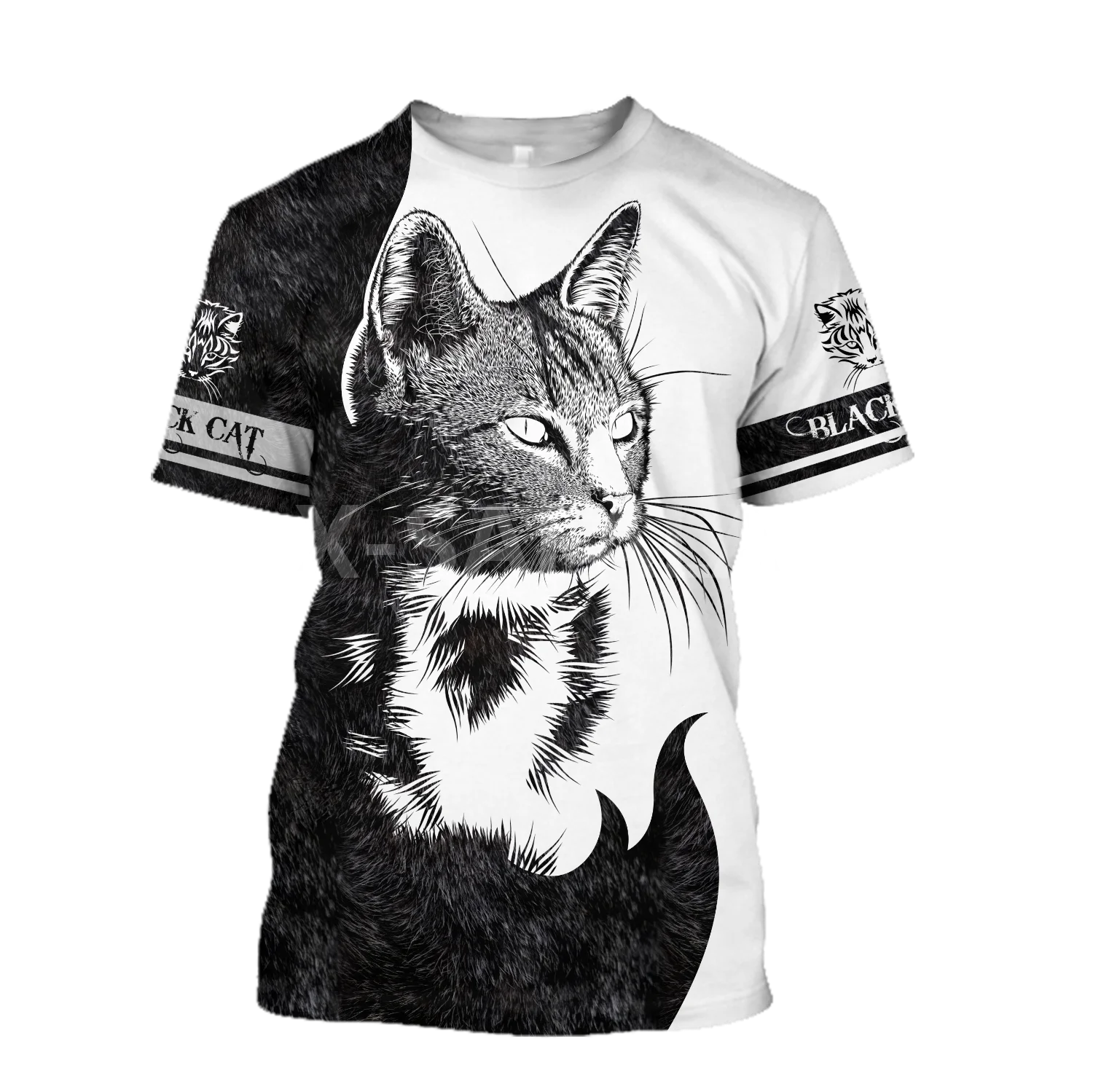 Vasaros Vyrų Mados marškinėliai Gražus Gyvūnų Abyssinian Katė Tatuiruotė 3D Atspausdintas T marškinėliai, Unisex Harajuku Atsitiktinis marškinėliai Tee Viršūnės-5