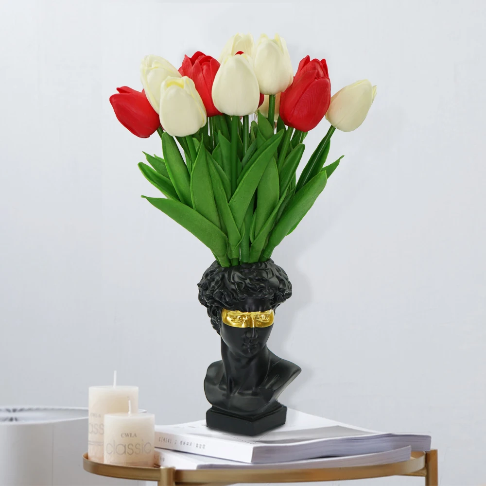 10vnt Tulpių Dirbtinės Gėlės PU Kambarį Miegamųjų Namo Apdaila 