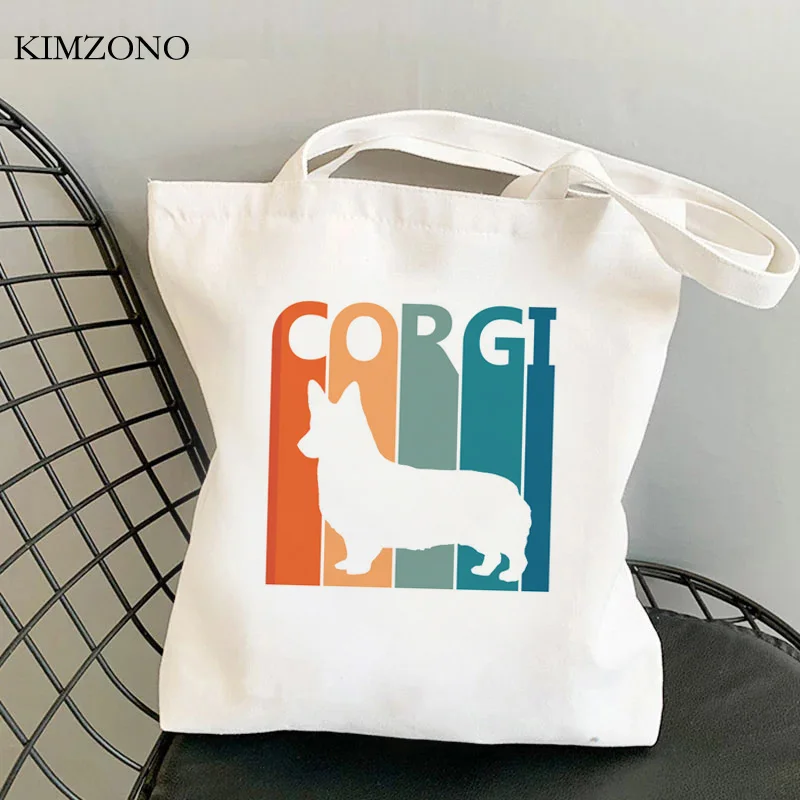 Šuo pirkinių krepšys medvilnės daugkartinio naudojimo shopper bolso bolsa bolsas de tela maišą nešti audinio cabas