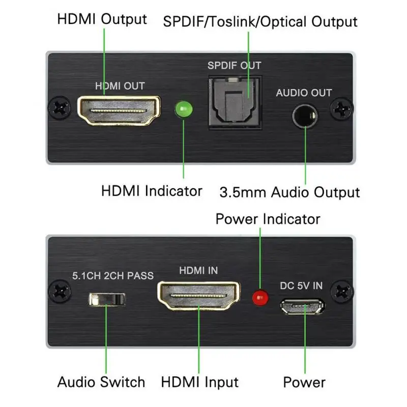 Hdmi -suderinama Garso Išgavimas Stereo Extractor Keitiklis Optinis TOSLINK SPDIF Hdmi suderinamus Garso Adapteris, Splitter