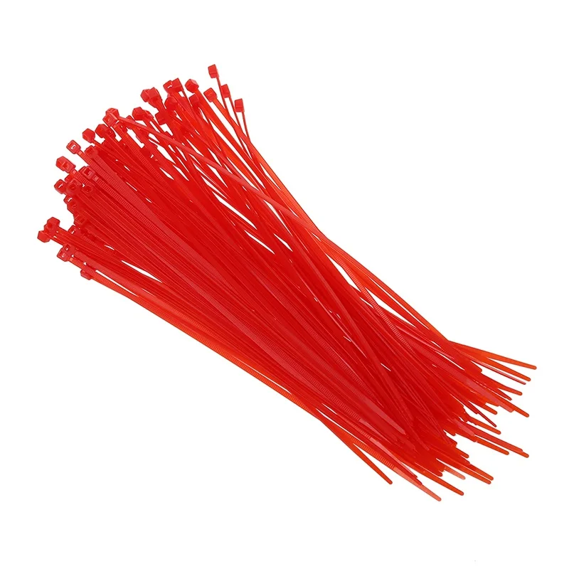 100 x 3 mm x 200 mm, Raudona dėmelė apkabos, sustabdyti kabelis viela kaklaraištis