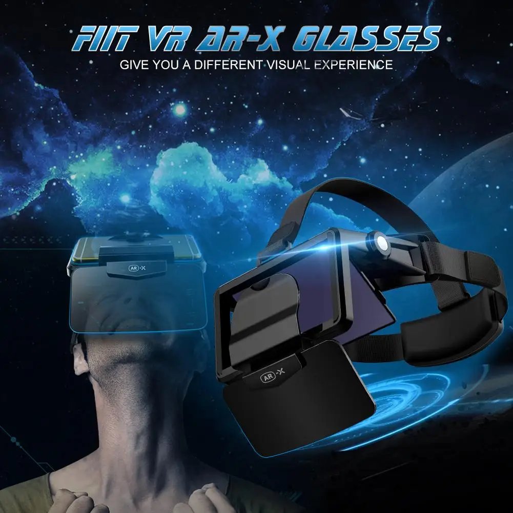 AR-X AR Smart Akinius Patobulintas 3D VR Akiniai, Ausinės, Virtualios Realybės Šalmas VR Ausines 4.7-6.3 Colių Smartfon