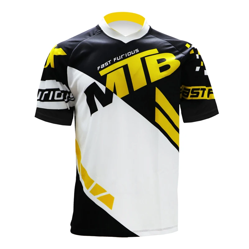 MTB marškinėliai Lenktynių jersey kalnų dviratį žmogus, Juoda jersey kalnų jersey Laisvi marškinėliai Off road ilgai motokroso trumpomis rankovėmis T-shirt