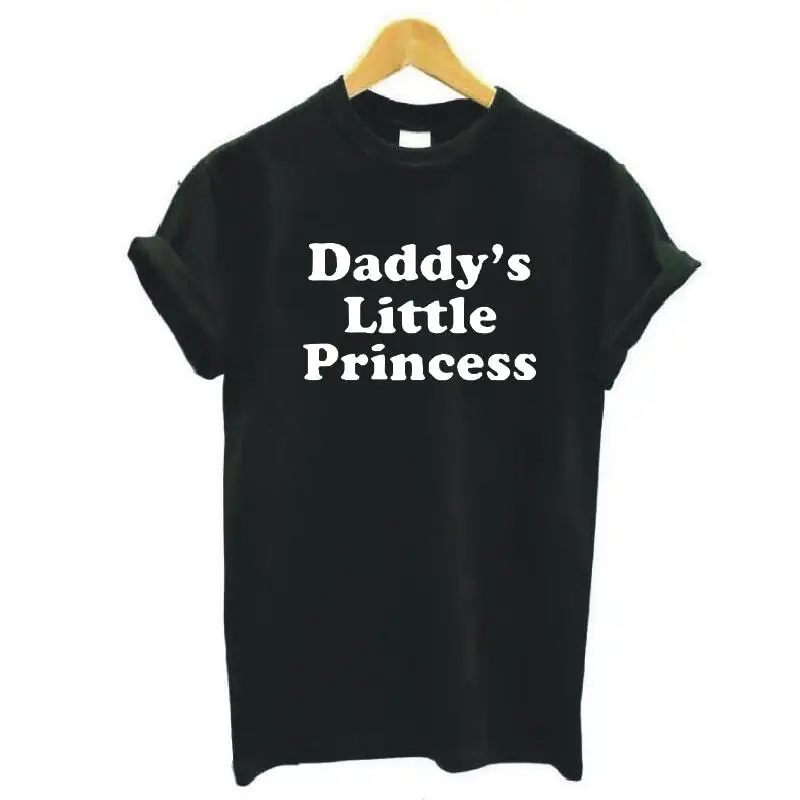 Hipster Tee Marškinėliai Femme Vasaros Trumpas Rankovės Marškinėliai Moterims Topai Daddy ' s Little Princess Spausdinti Moterų Medvilnės Marškinėlius Camiseta Mujer