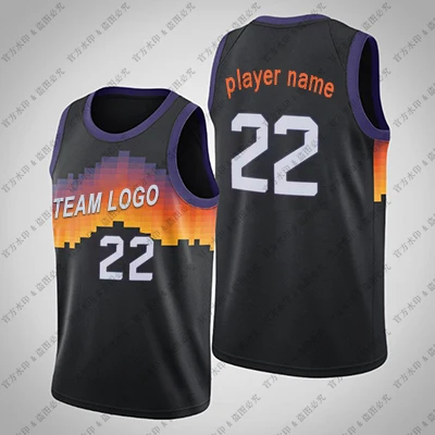 2021 Mens Amerikos Krepšinio megztiniai Drabužių Dydį Europos Phoenix Suns Steve Nash Devin Booker Chris Paul T Marškinėliai Medvilnės Viršų