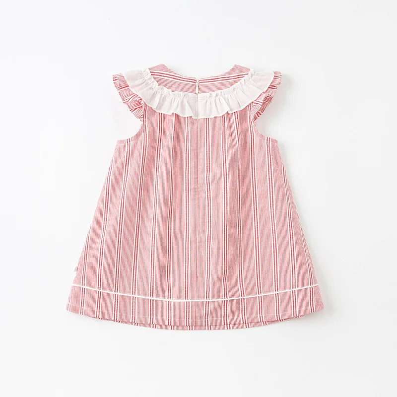 DB16852 dave bella vasaros baby girl ' s cute cartoon dryžuota suknelė vaikų mados šalis suknelė vaikams kūdikiams lolita drabužiai