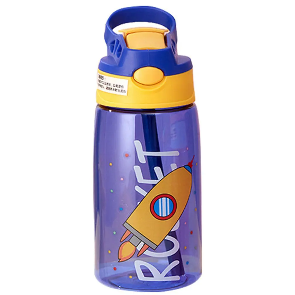 Vandens Taurės Vaikų Plastikinis Virdulys Šiaudų Taurės Duckbill Nešiojamų Mielas Buteliukas Skaidrus Raketų Modelis