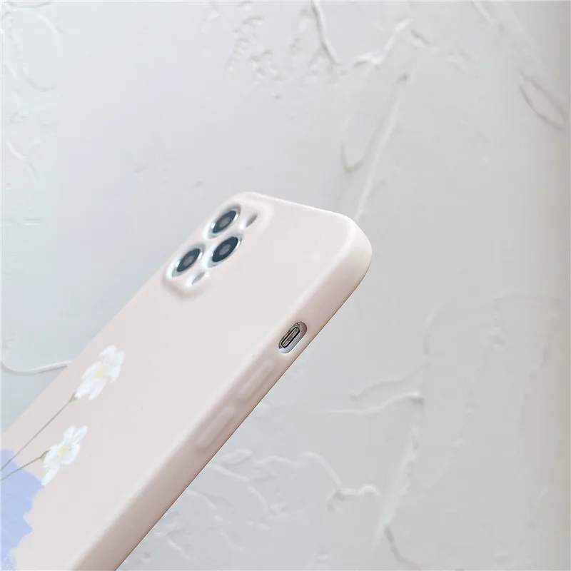 Mielas Telefono dėklas Gėlės Daisy iPhone 12 11 Pro MAX 12 Mini X XR XS 7 8 Plius SE2020 Meno Raide Objektyvas Apsaugoti Minkštas Bamperio Dangtelis
