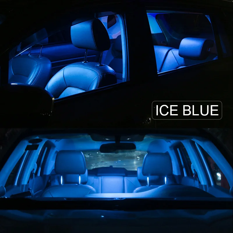 10vnt Balta Canbus LED Interjero Dome Žemėlapio Skaitymo Lemputė Rinkinys 2005-Toyota Fortuner MK1 Licencijos numerio ženklo Žibintas Automobilių Reikmenys