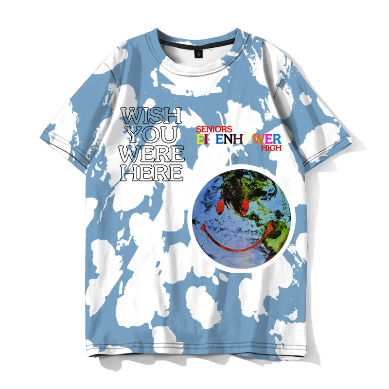 Vasarą Vyrai Moterys SCOTT TRAVIS ASTROWORLD Laišką Atspausdintas T-shirt Streetwear Berniukas Mergaičių trumpomis Rankovėmis Drabužius Viršų