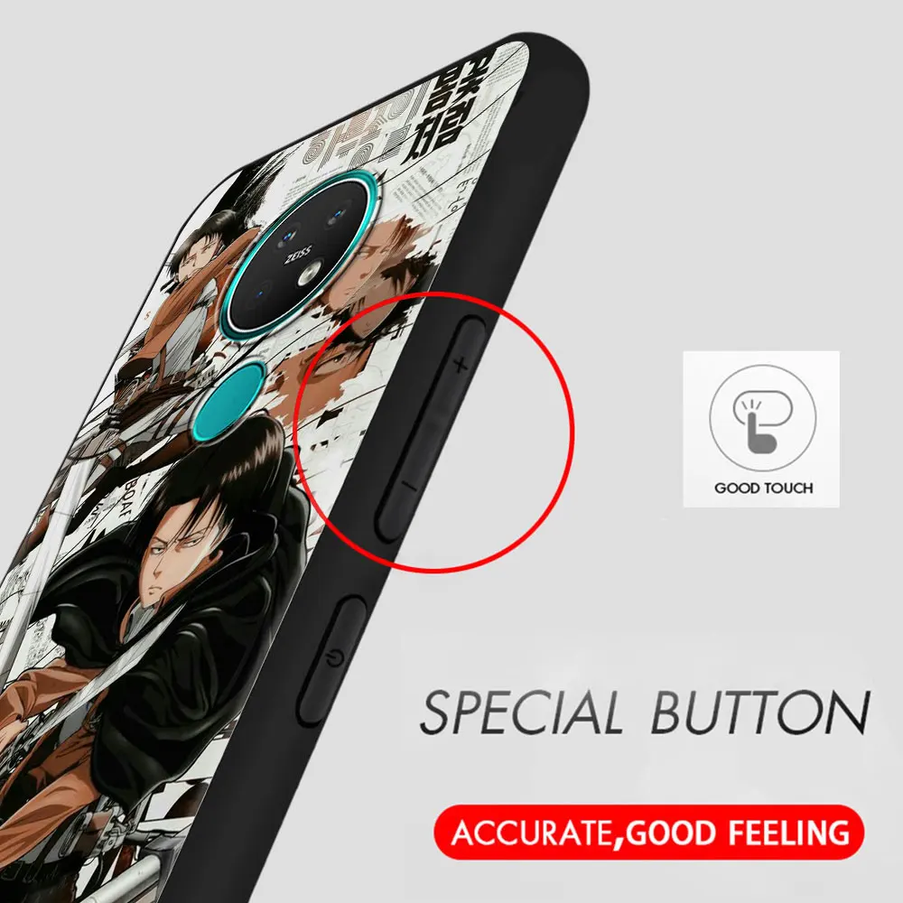 Anime Ataka Titan Telefono dėklas, skirtas Nokia 7.2 3.4 5.4 5.3 2.3 2.4 G10 2.2 8.3 5G 4.2 X10 3.2 1.3 1.4 X20 G20 C20 Padengti Coque
