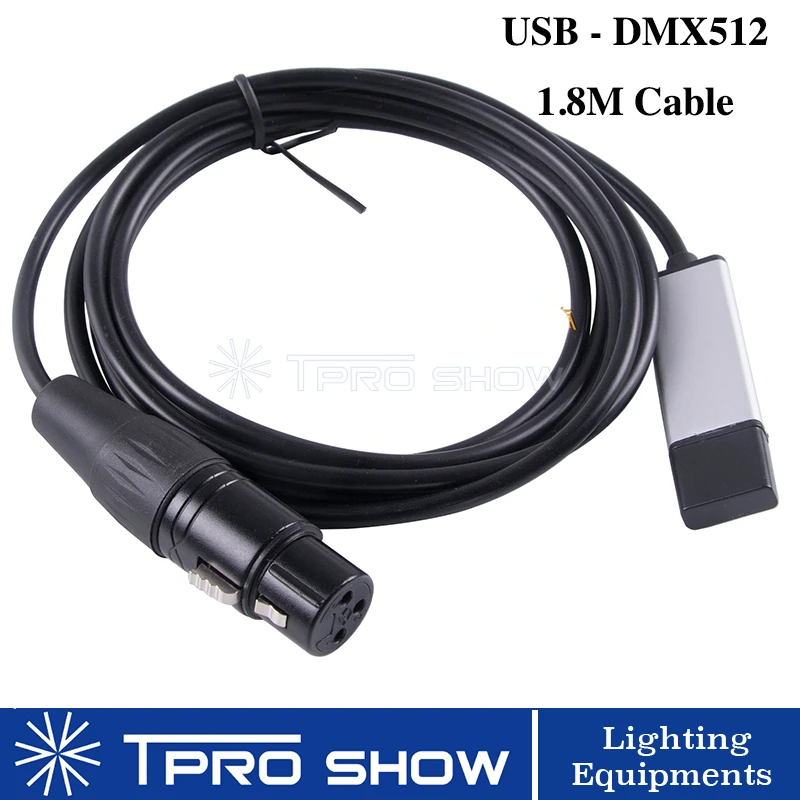 1,8 M Etape USB DMX Sąsajos Adapteris Kabelis PC DMX Valdytojas Dimeris USB DMX 512 Signalo Konvertavimo Vielos DJ Šviesos Mašinos