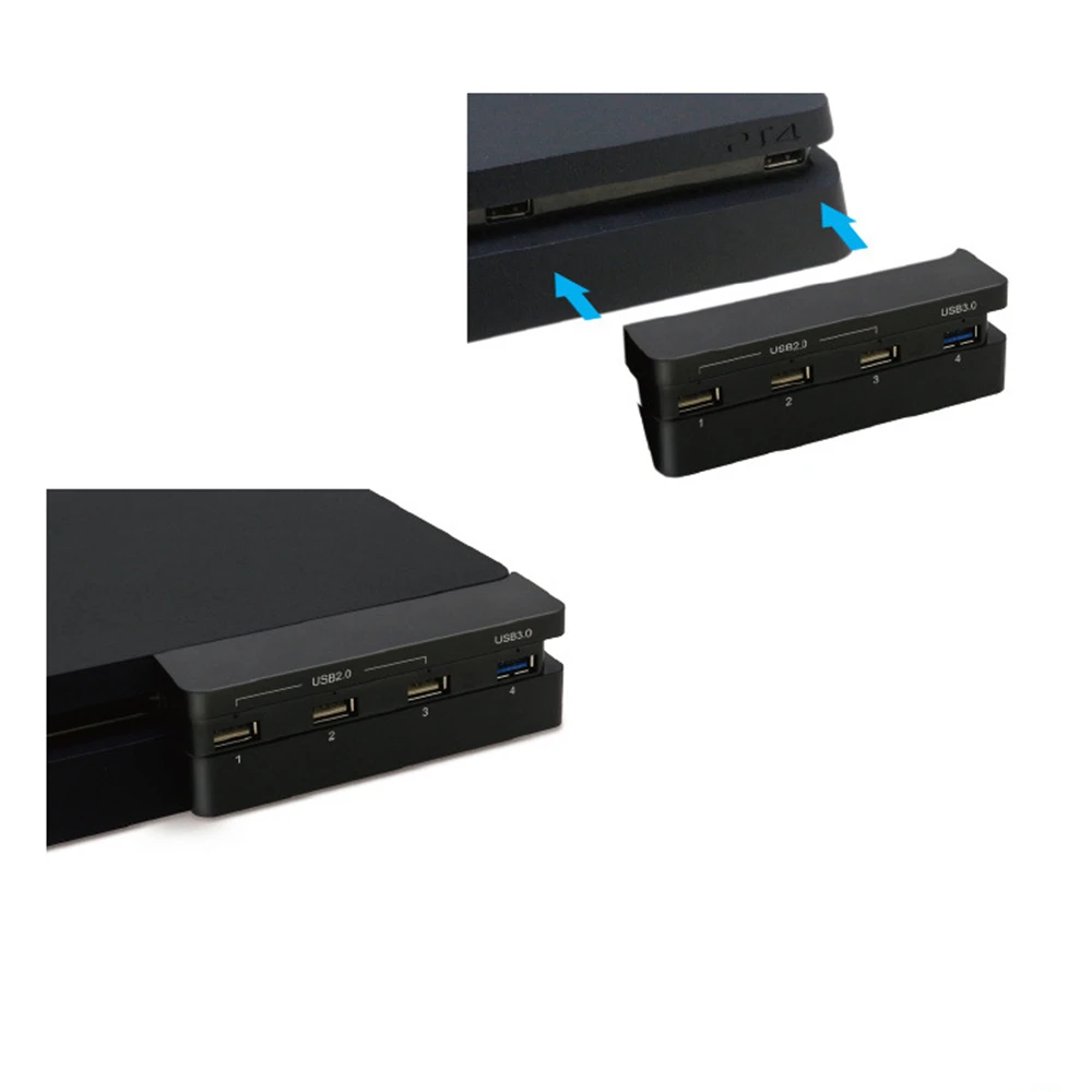 PS4 Slim Išplėsti USB Adapteris Reikmenys Play Station 4 Slim Konsolės USB HUB 3.0 High Speed & USB 2.0 prievadas, skirtas Playstation 4
