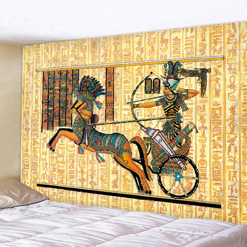 Geltona senovės Egipto gobelenas sienos kabo senų kultūros spausdinimo Hipių Egipto gobelenas sienos audiniai namų puošybai retro bakstelėkite