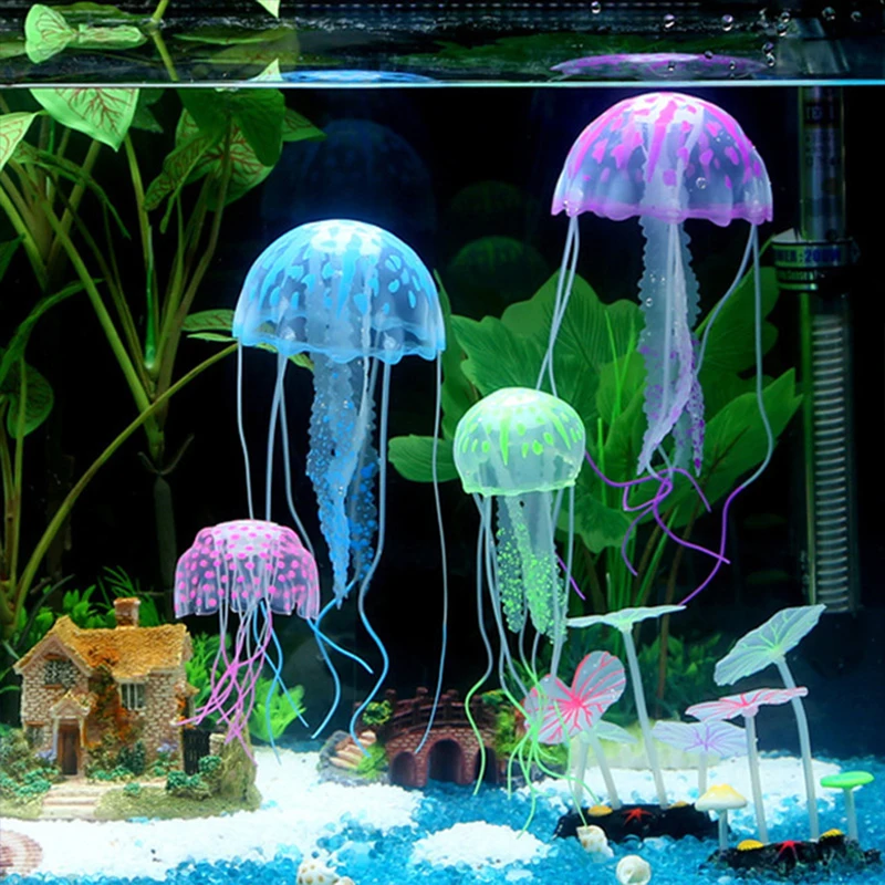 Akvariumo Dekoracijos, Šviesos Dirbtinis Medūzos Ornamentu Žuvų Bakas Dekoro Povandeninį Vandens Augalų Kraštovaizdžio Akvariumas Acc