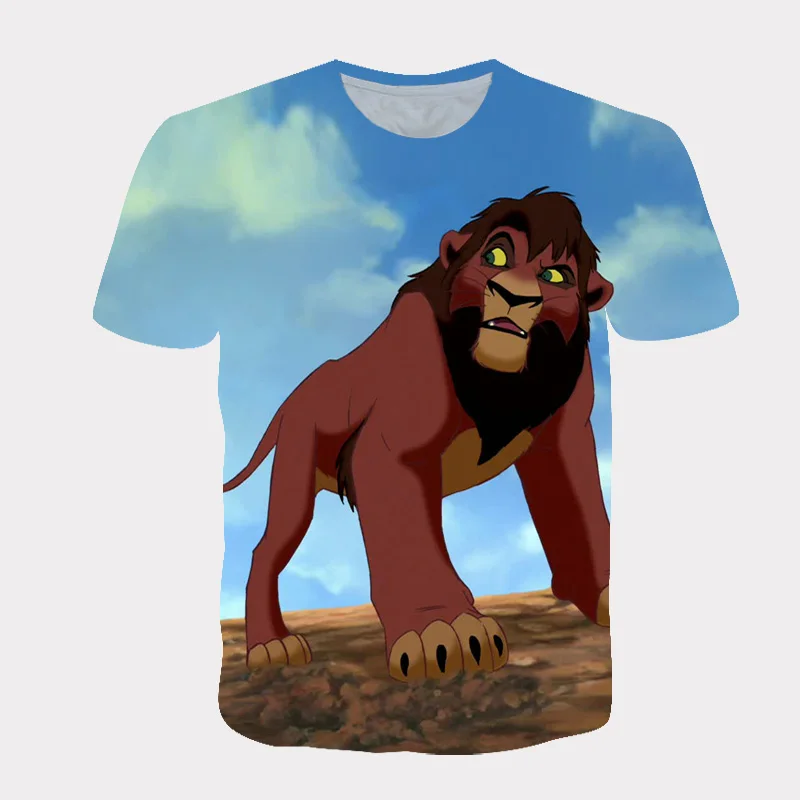 Klasikinių Filmų Serijos T-Shirt 3D Spausdinimo Drąsus Liūtas Gyvūnų Berniukas, Mergaitė, Vasaros Gatvės Mados Vaikų trumparankoviai marškinėliai Topai