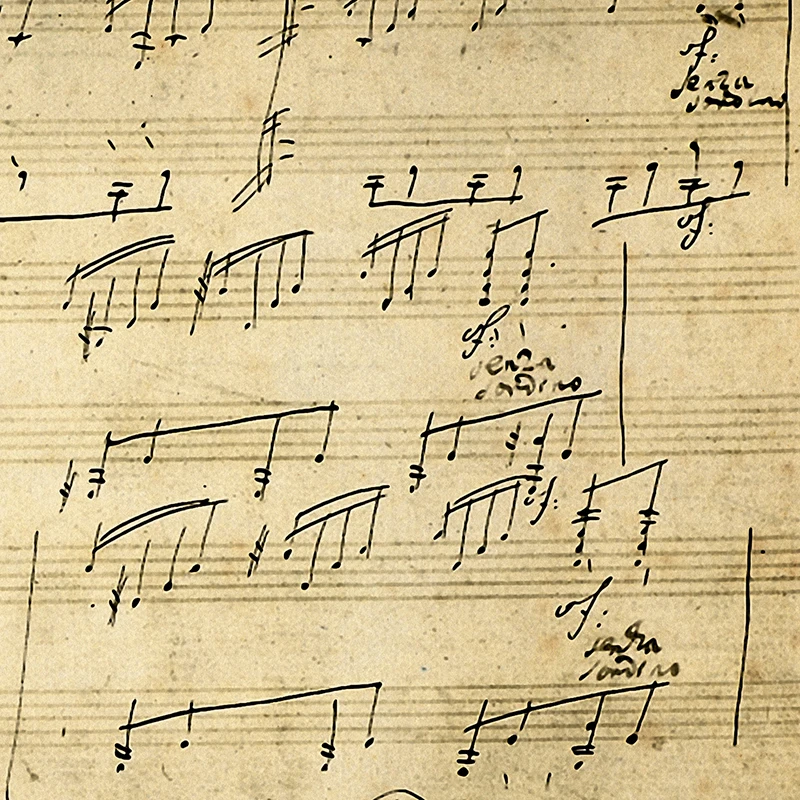 Mėnesienos Sonata Originalus Ranka Rezultatas Derliaus Plakatas Drobės Tapybos Liudviko van Bethoveno Kūrinys Spausdinamas Muzikos Sienų Dekoras