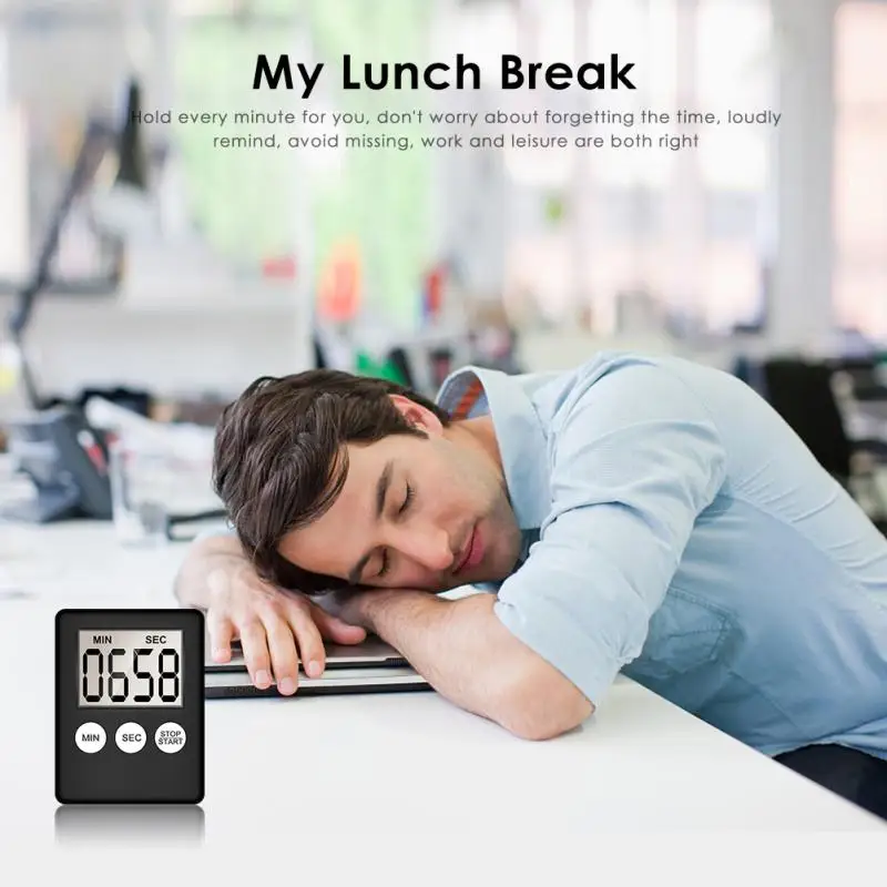 Miego Stop Watch Laikrodis Kiaušinių TimerLCD Skaitmeninis Ekranas, Virtuvės Laikmatis Kvadratinių Kepimo Suskaičiuoti Iki Atgalinės Atskaitos Signalizacijos Temporizador Cocina
