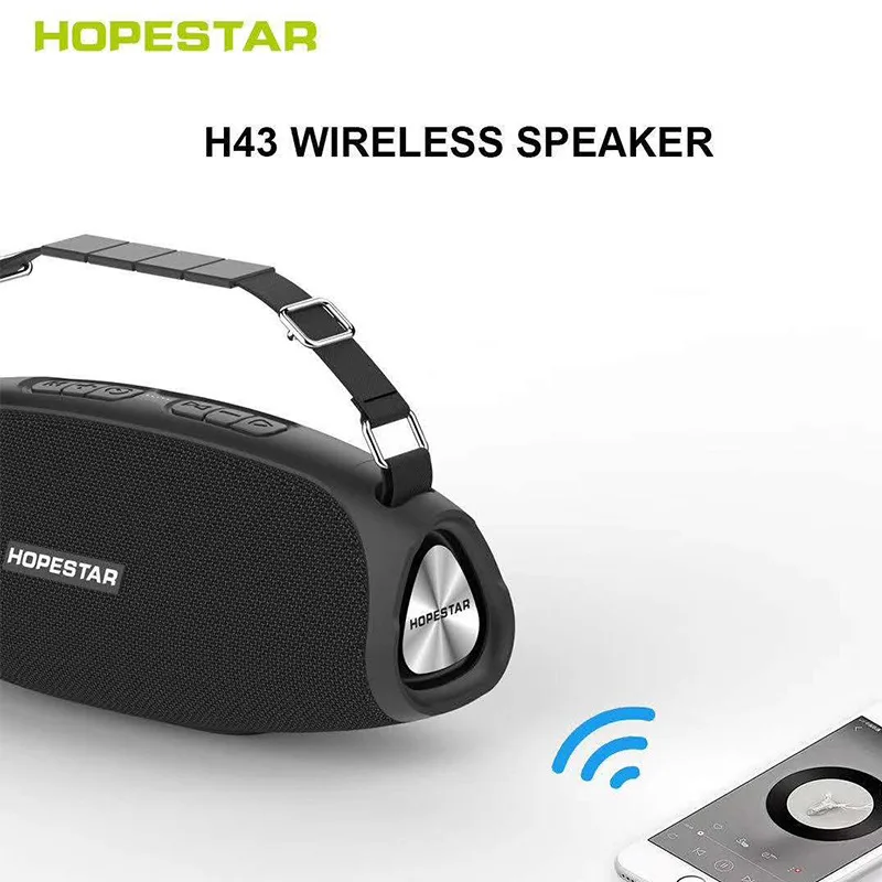 HOPESTAR-H43 Portable Bluetooth speaker 20W Bevielio Lauko IPX6 Vandeniui Super Bass Stereo žemų dažnių Garsiakalbiai Su dirželiu