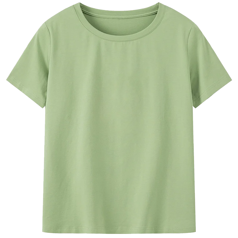 Trišakiai Moterų Atsitiktinis O-kaklo trumpomis Rankovėmis Patogūs, Laisvi marškinėliai Lady Paprastas Kieto Pagrindinių Visas rungtynes, Viršuje Streetwear Vasaros 2021