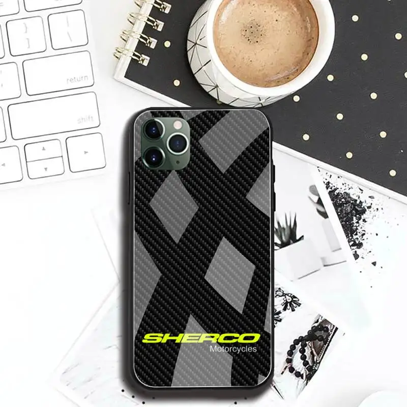 Mados Sherco Motociklas Telefono dėklas Grūdintas Stiklas iPhone 12 pro max mini 11 Pro XR XS MAX 8 X 7 6S 6 Plus SE 2020 atveju