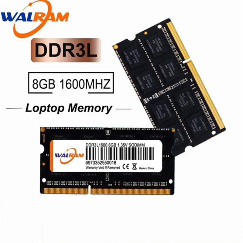 WALRAM DDR3L atminties ram laptop 2gb, 4gb 8GB 1333MHZ 1 600MHZ pc3l 12800 Atminties Modul sodimm Latpop ram ddr3l 1.35 V 204PIN