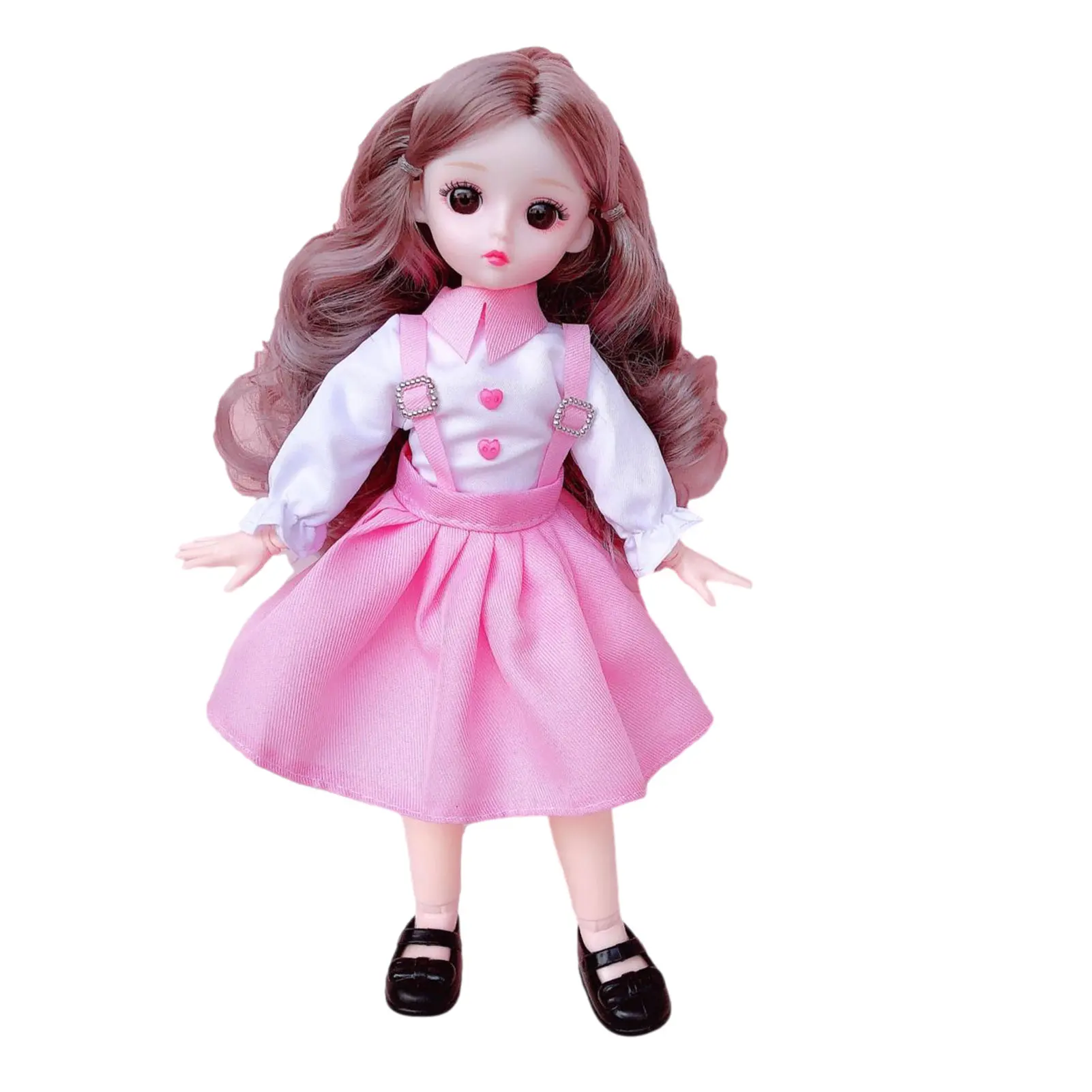 BJD 30cm Lėlė Su 13 Sąnarių Judantys 3D Akis Rinkinys Cute Dress Up Princess Lėlių 3D Lėlė Princesė Nustatyti Saugaus Patvarus Žaislas Dovana
