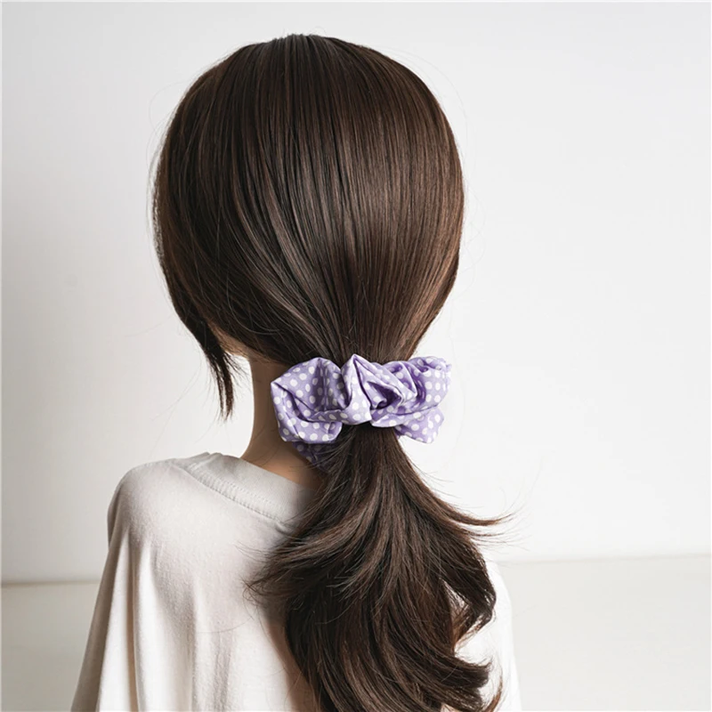 1Pcs Violetinės Serijos Moterų Korėja Mados Scrunchies Plaukų Ryšius Merginos plaukai surišti į uodegą Turėtojai Gumos Juosta Elastinga Hairband Plaukų Aksesuarai