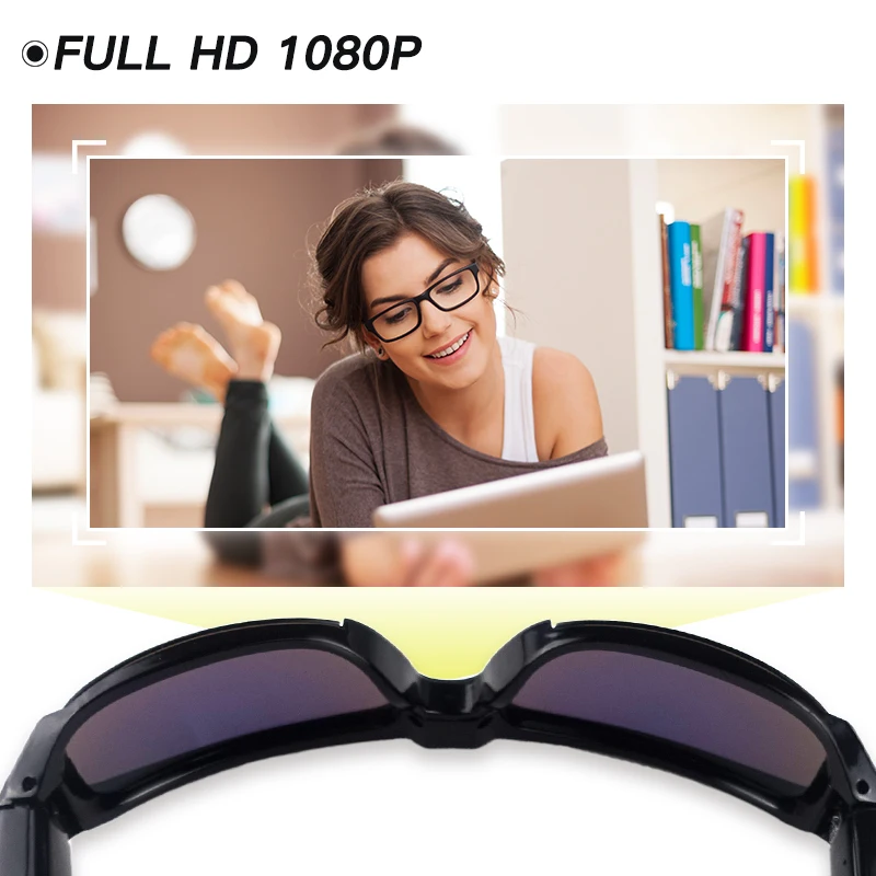 JOYZON 1080P TF Mini Kamera, Akiniai nuo saulės HD Smart Akinius Garso Skaitmeninis Vaizdo įrašymo įrenginys Vairavimo Dviračių Taurės Vyrų DVR Akiniai