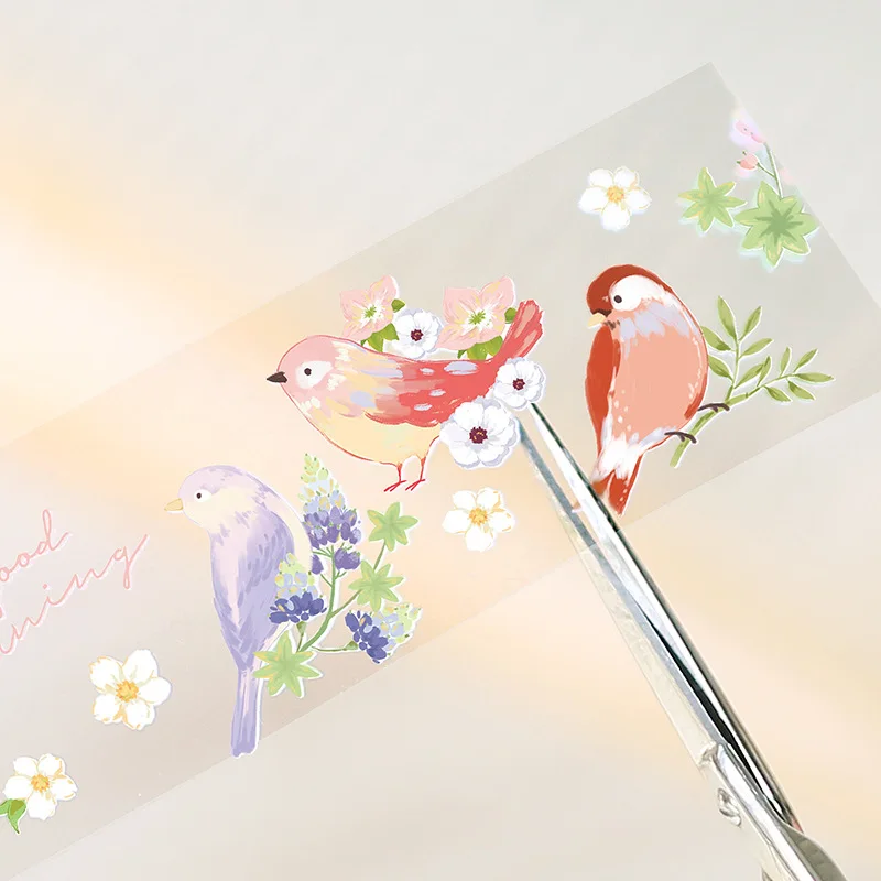 30mm*3M Gėlių serija PET Skaidri Izoliacine Juosta Dekoratyvinis Scrapbooking Washi Tape Raštinės reikmenys Dizaineris Kaukės