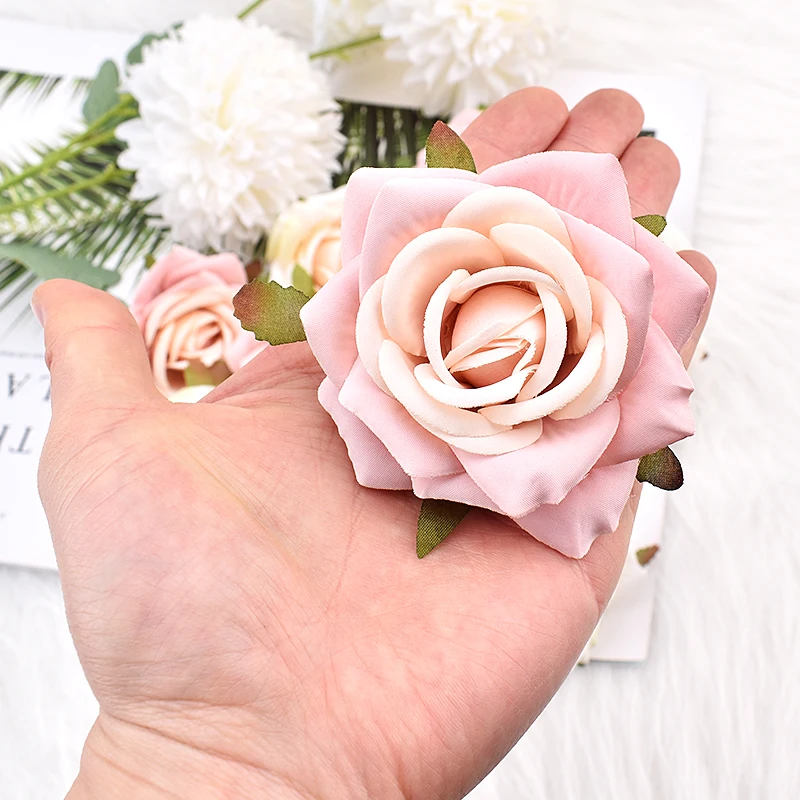 30pcs 7cm Laukinių Rožių Dirbtinio Šilko Gėlių Galvų 