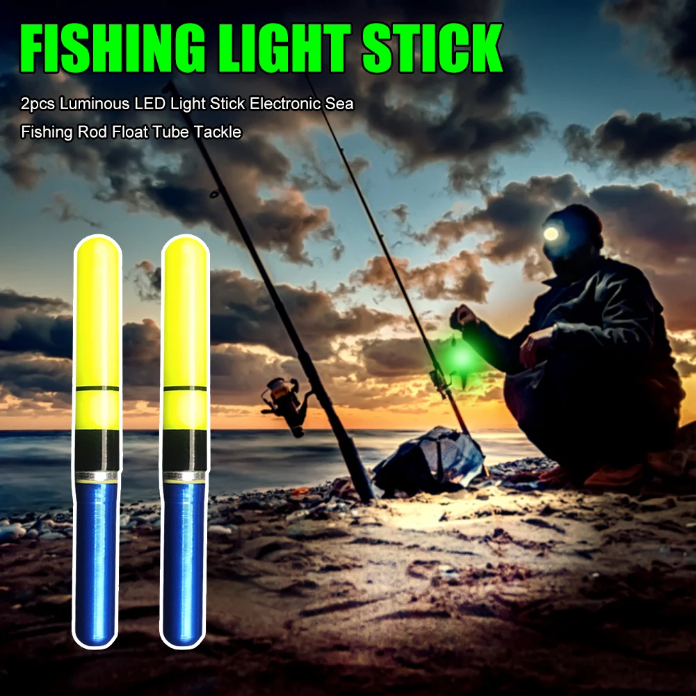 LED Žvejybos Plaukti 2VNT Skylę Plaukti Light Stick Vamzdis Naktį Valtis Žvejybai Elektroninių Srautas Float Fube Plūdės Žvejybos Įrankiai