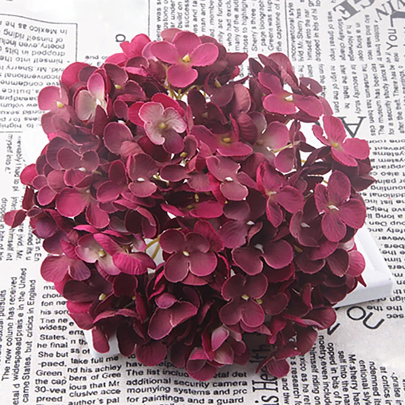 Dirbtinės Rožės, Džiovintų Žiedų Putos, Modeliavimo Hydrangea Gėlių Galvos Netikrą 
