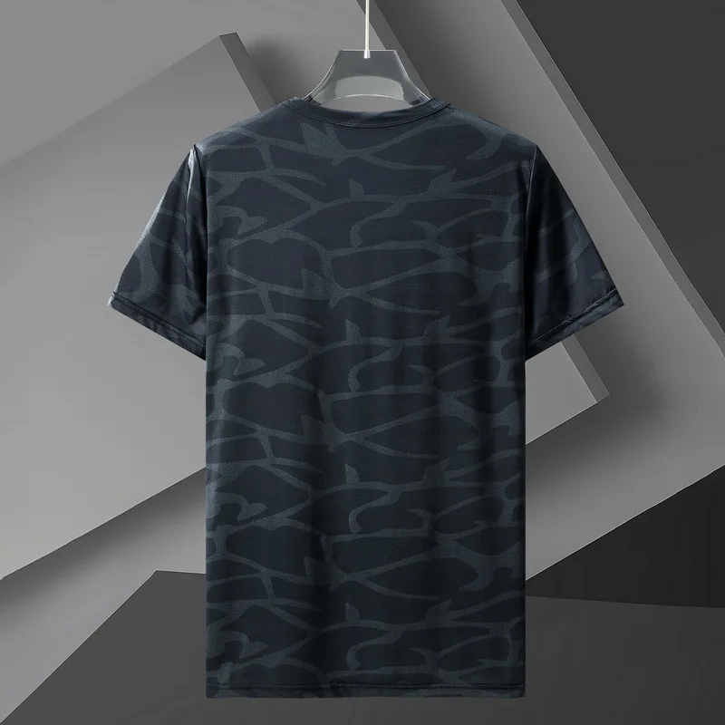 10XL Plius Dydis Baggy Marškinėlius Vyrų 2021 M. Vasaros T Shirt Cool Kvėpuojantis Mados trumpomis Rankovėmis T-shirt Elastingumą Viršūnes Tees HA177