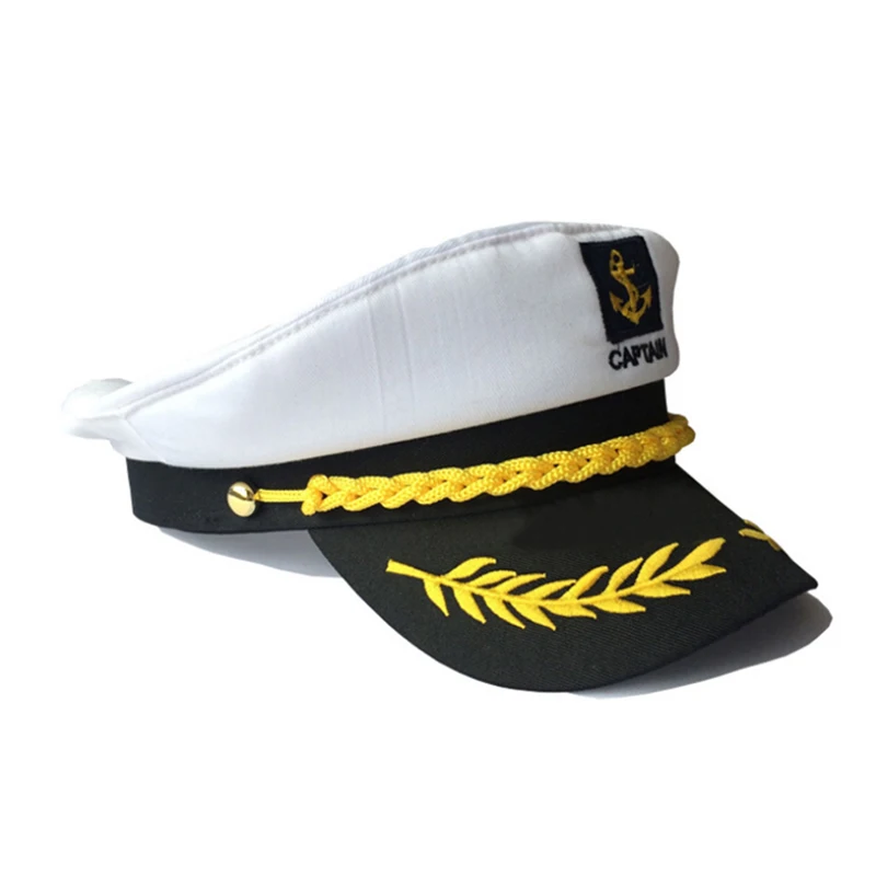 Europos ir Amerikos balta karinio jūrų laivyno skrybėlę vyrų retro flat top karinės skrybėlę Helovinas suaugusiųjų kapitonas sailor skrybėlę